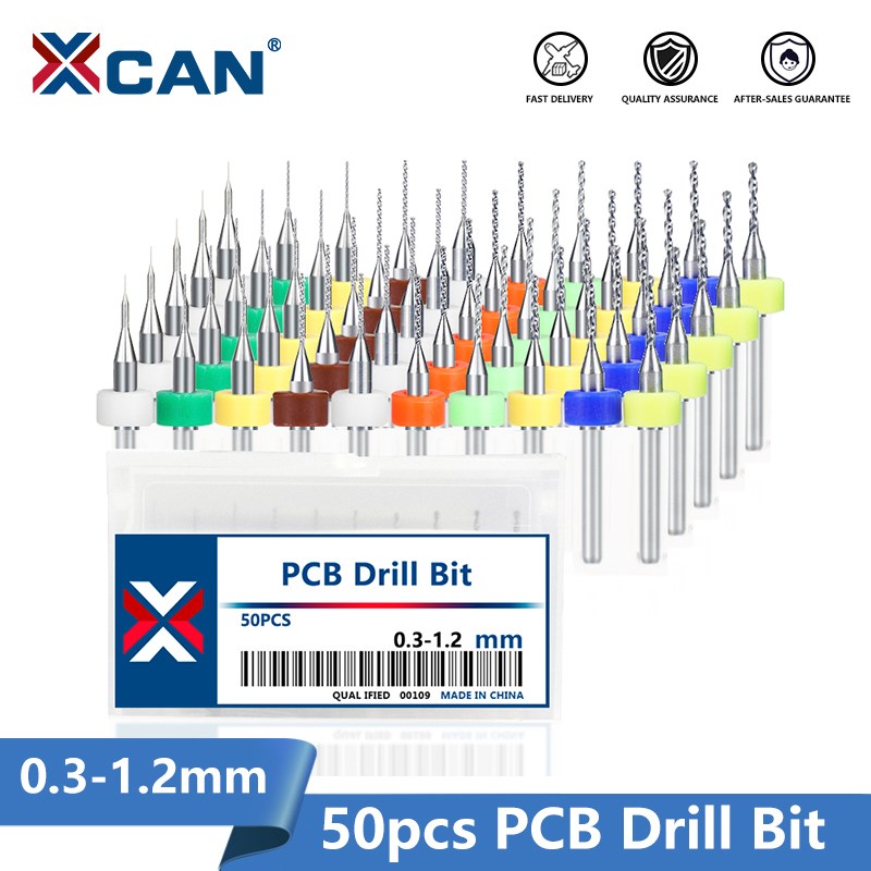 Pcb Micro Carbide Drill Bits 0.3-1.2Mm - XCAN PCB Mũi 50 Chiếc 0.3-1.2Mm