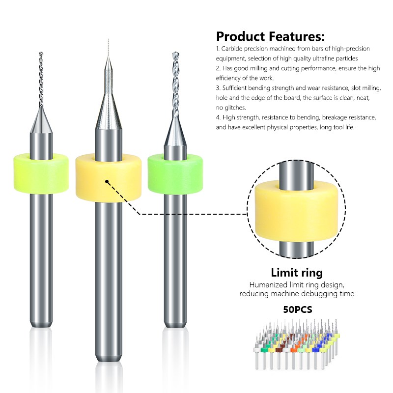 XCAN PCB Mũi 50 Chiếc 0.3-1.2M - đánh giá và giá Pcb Micro Carbide Drill Bits 0.3-1.2Mm