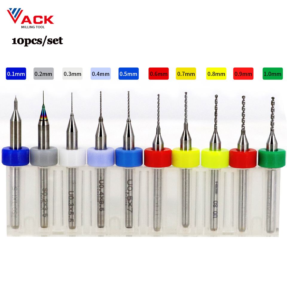 VACK 10 Chiếc PCB Bộ Mũi Khoan - đánh giá và giá Pcb Micro Carbide Drill Bits 0.3-1.2Mm