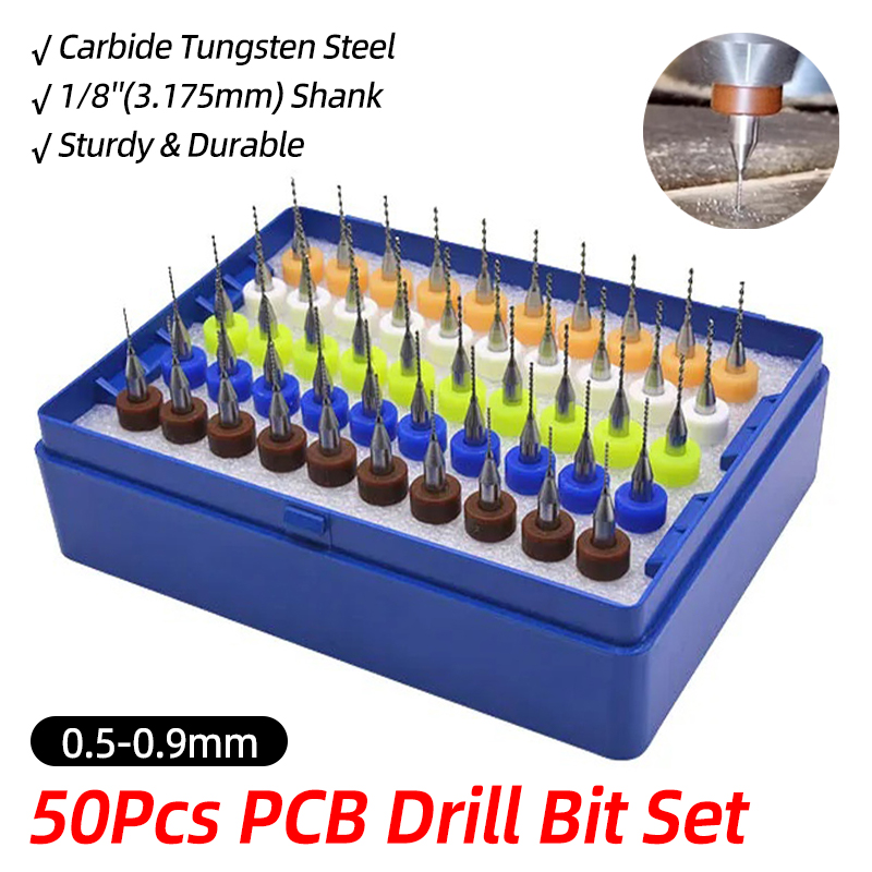 50Pcs PCB Drill Bit Set 0.5-0. - đánh giá và giá Pcb Micro Carbide Drill Bits 0.3-1.2Mm